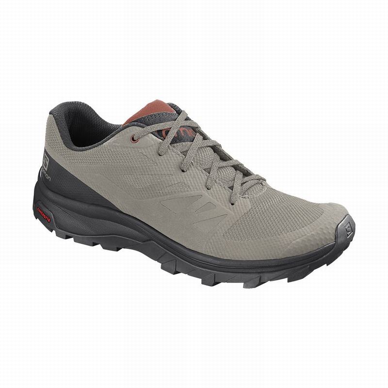 Zapatillas Trekking Salomon Hombre Negras / Rojas Oscuro - Salomon Argentina OUTLINE ,574023-UIV